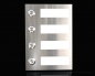 Preview: 4-Familien Design Edelstahlklingel mit LED-beleuchteten Gravurschildern (austauschbar) "Fo(u)r Spark"