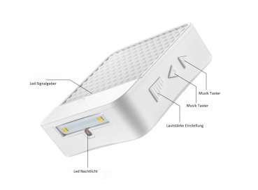 Unterputz Edelstahl Funkklingel mit 230 Volt Funkgong „Angular Square“