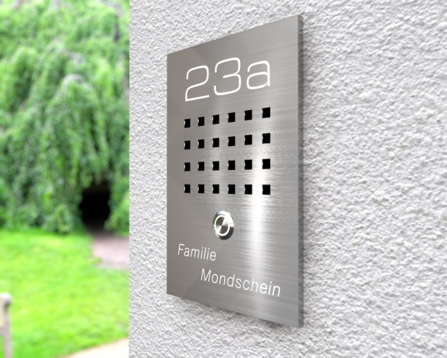 Funk-Türsprechanlage mit Led-Namensbeleuchtung
